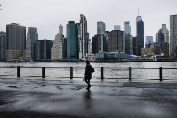 People walk in Brooklyn