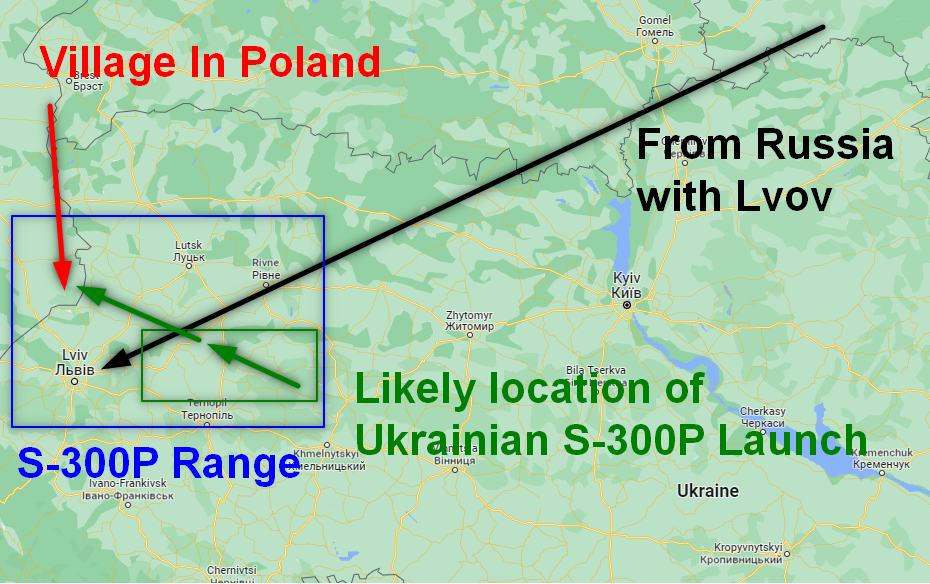 Click to enlarge Map of Missile Misfire