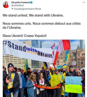 Click to enlarge chrystia freeland tweet neo nazi canada