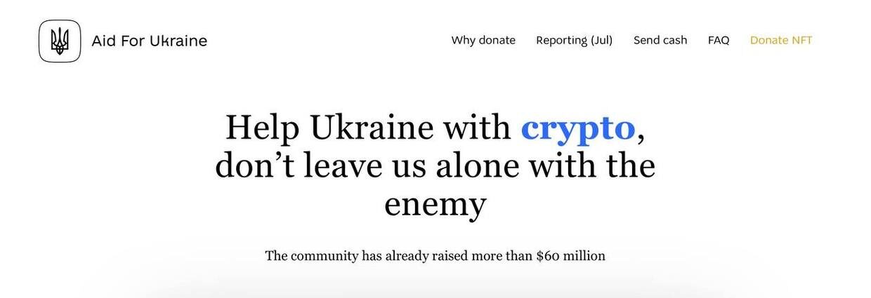 ukraine fundraiser crypto