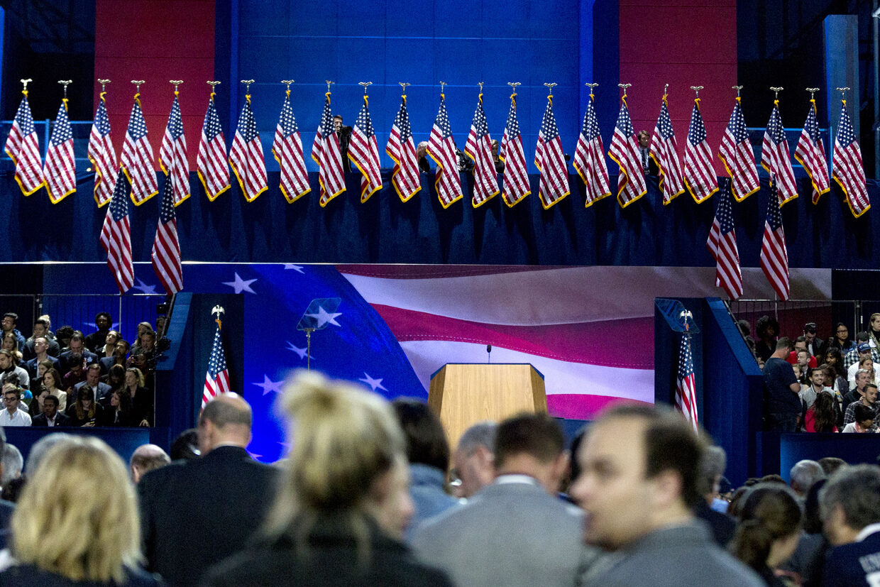 democrat supporters rally meeting