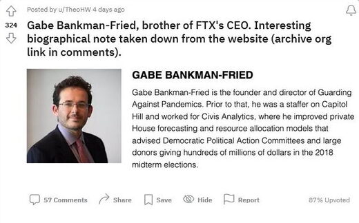 Gabe Bankman-Fried ftx crypto collapse ukraine democrat donations