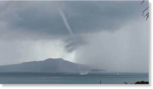 Aucklanders were stunned by the waterspout near Takapuna.