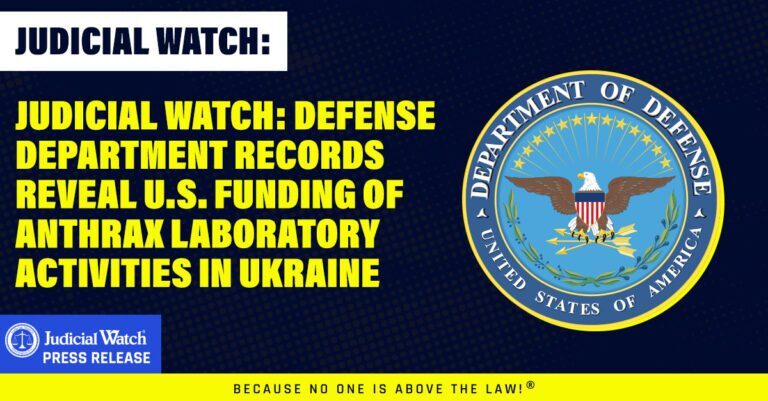 judicial watch ukraine labs