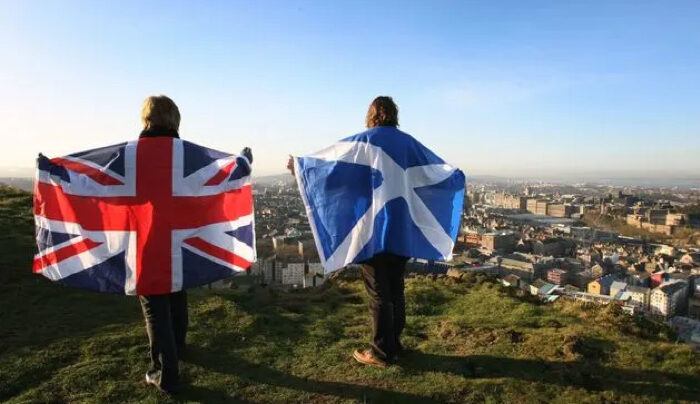 Click to enlarge Brit Scot flags