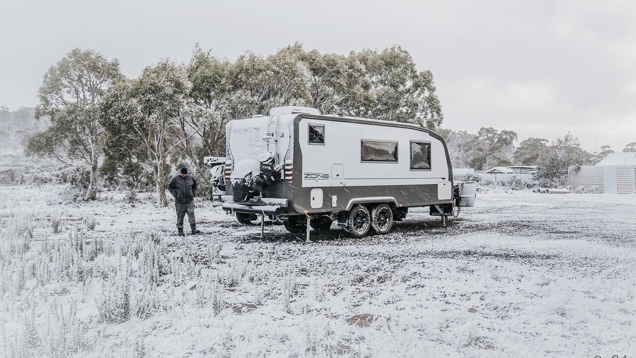 Tasmania has received a heavy dumping of snow.