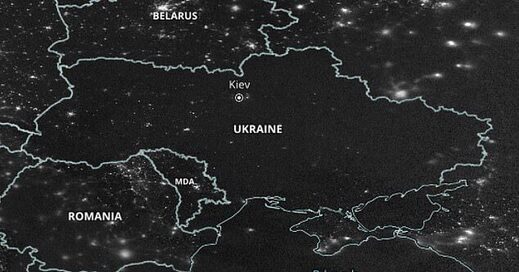 ukraine blackout satellite
