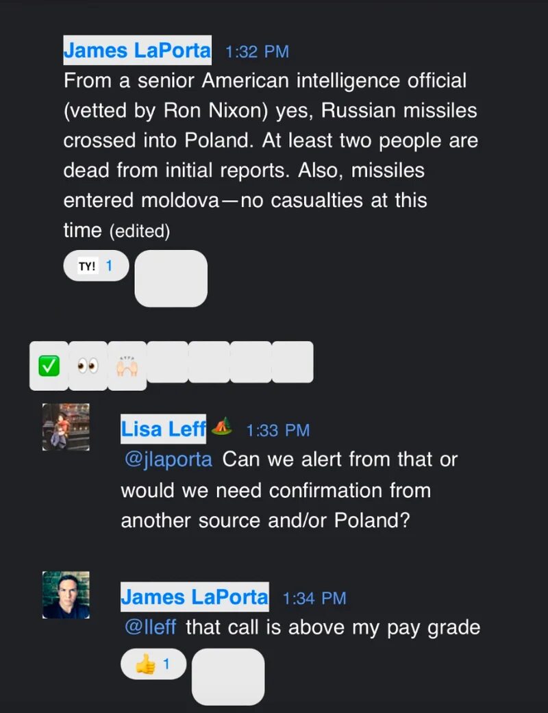 AP Slack msgs