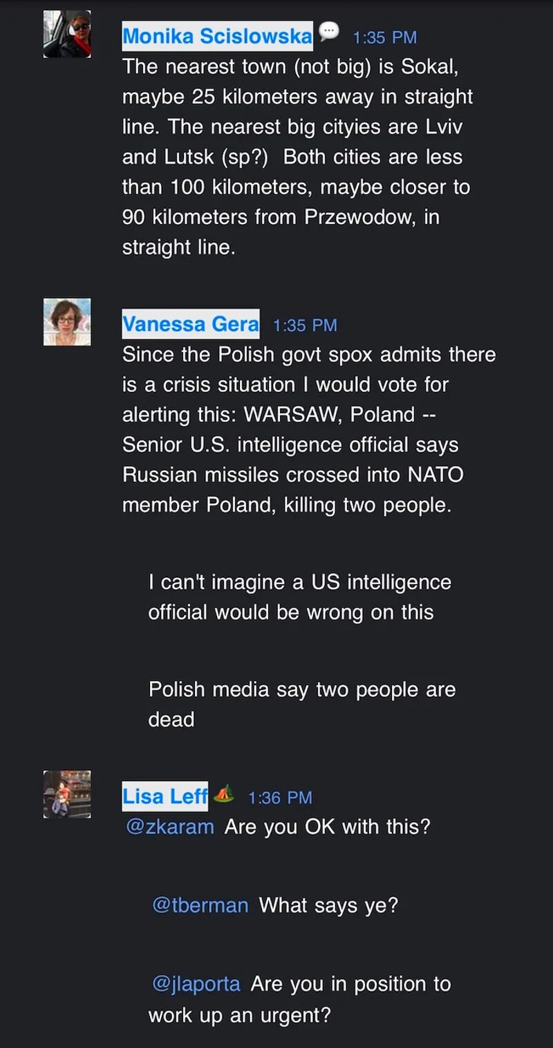 AP Slack msgs