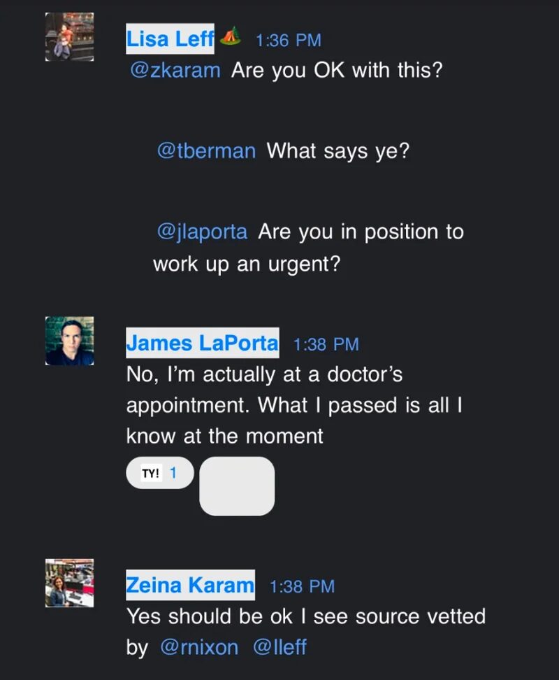 AP Slack msgs