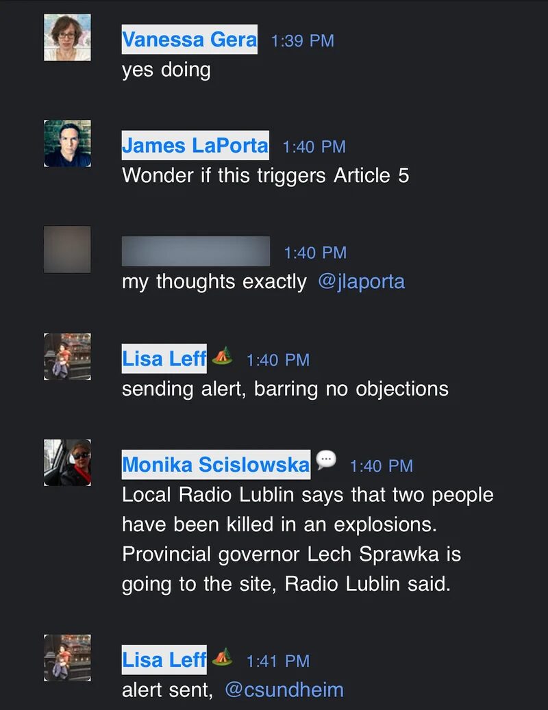 AP Slack msgs