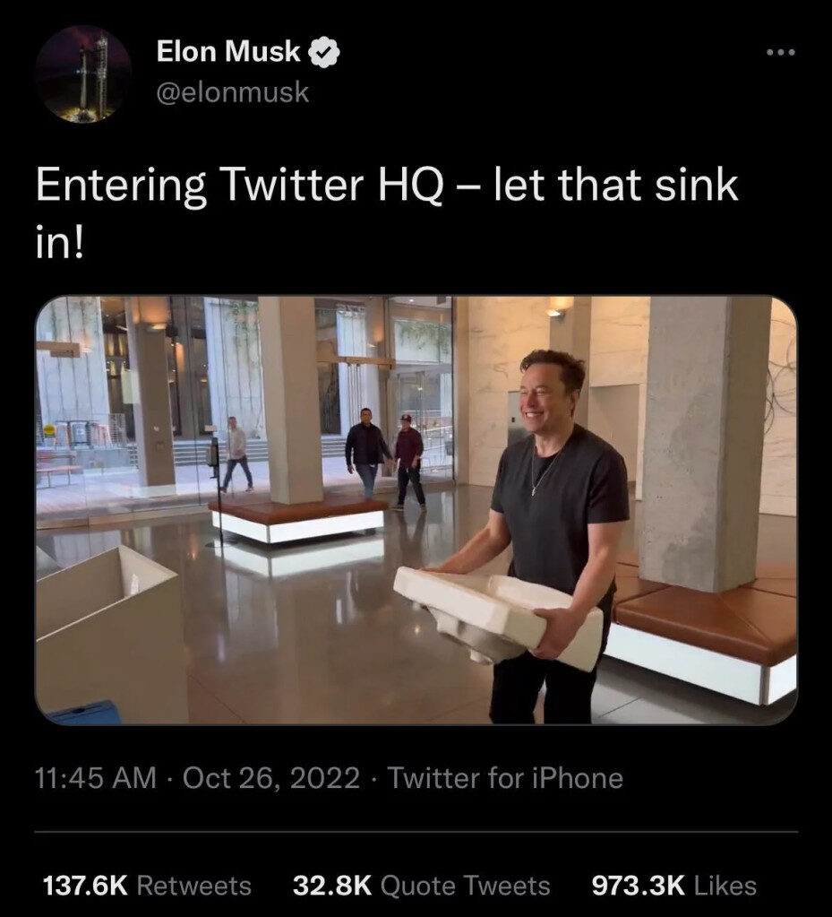 Click to enlarge Musk to work
