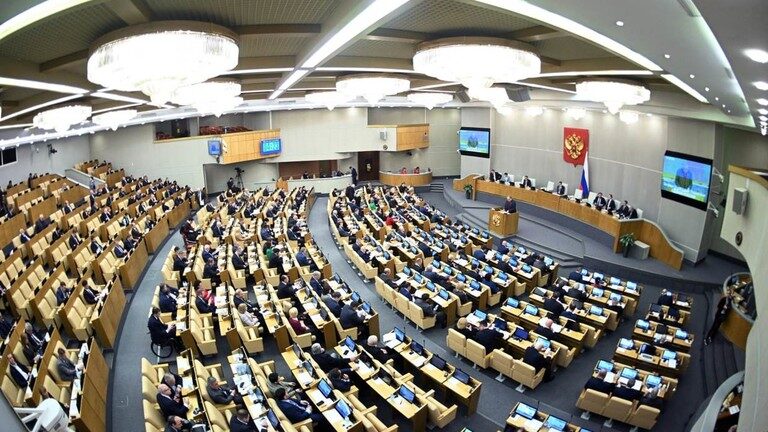 Click to enlarge Deputies at the plenary session of the State Duma of the Russian Federation.