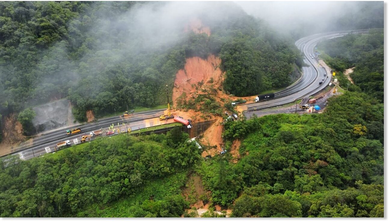 Landslide after heavy rain leaves at least 2 dead and dozens missing in Brazil