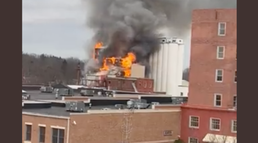 Massive fire at historic flour mill in Ohio