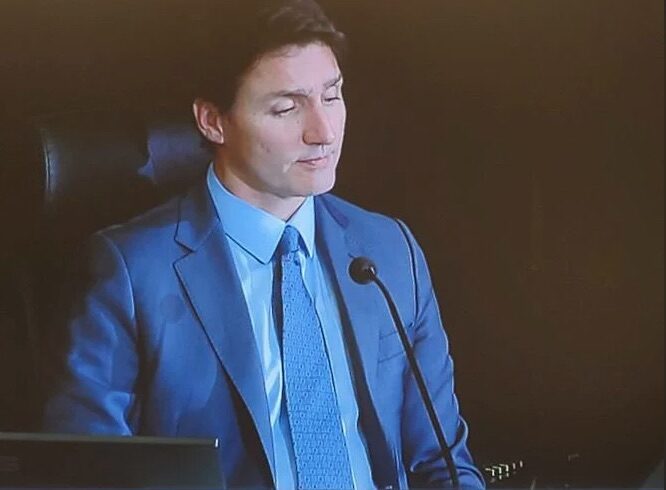 Click to enlarge Justin Trudeau testifies Emergency Act inquiry