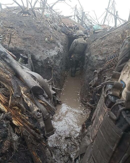 Ukrainian trenches at Bakhmut Artemovsk