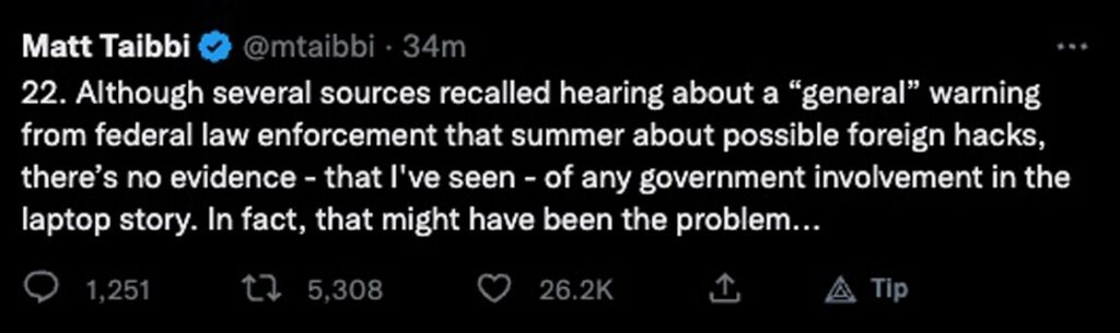 Matt Taibbi Twitter files thread