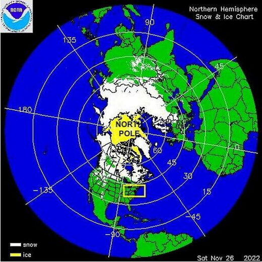 earth snow cover november 2022