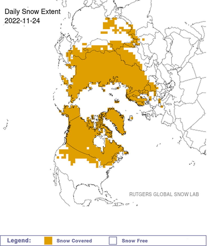 Click to enlarge snow cover earth november 2022 record high