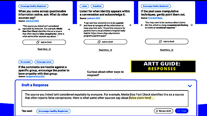 Click to enlarge ARTT responses