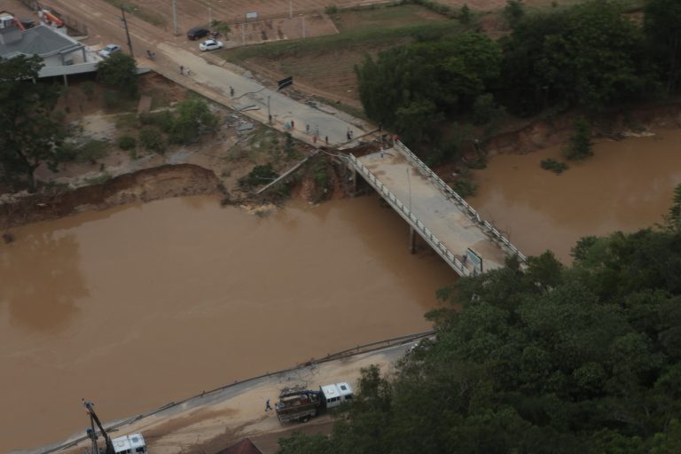 Flood damage in Santa Catarina, Brazil, December 2022.