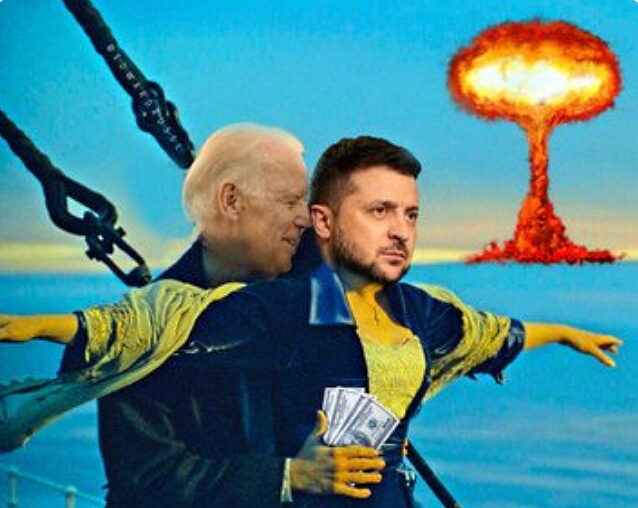 biden zelensky titanic ukraine aid money