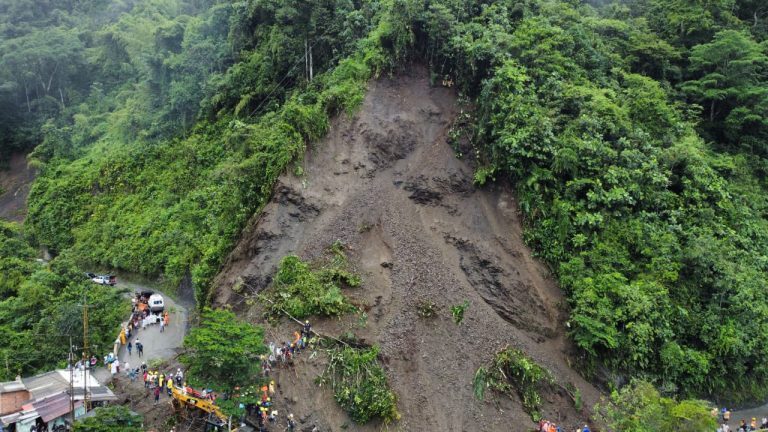 Landslide in Risaralda Department. Colombia, 04 December 2022.