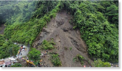 Landslide in Risaralda Department. Colombia, 04 December 2022.
