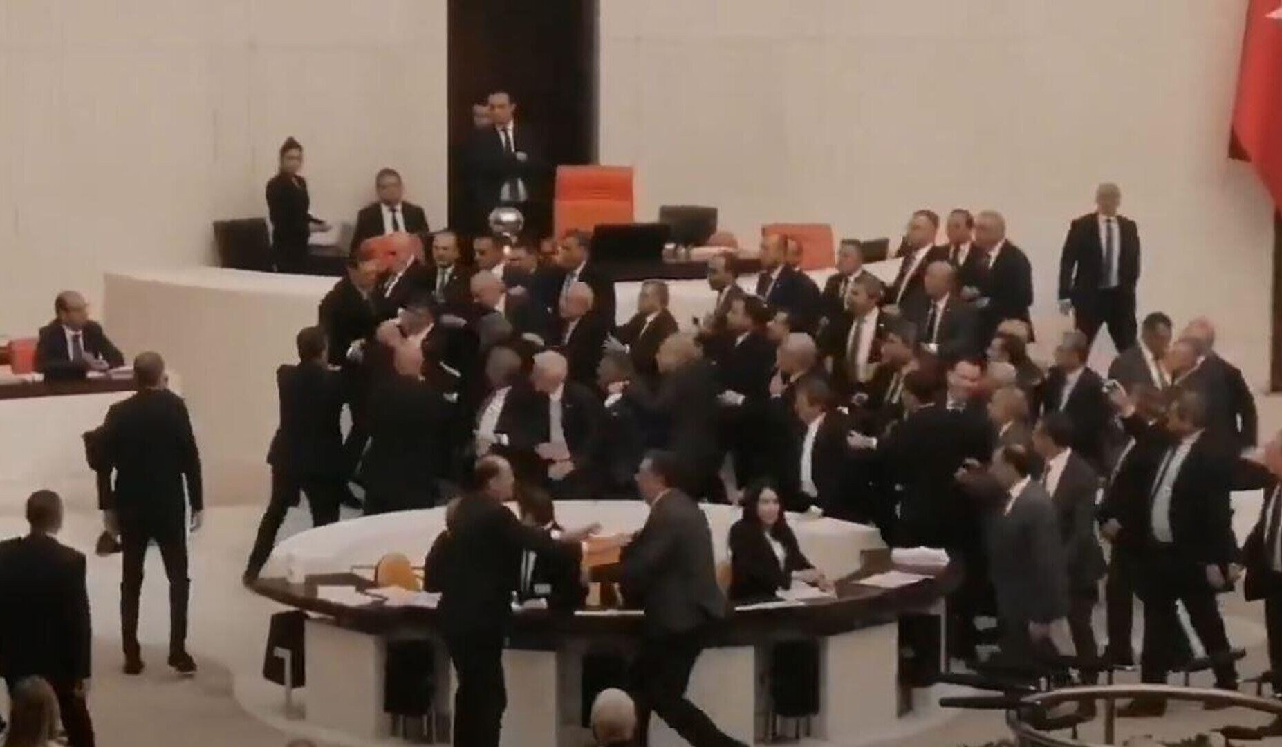 Turkey parliament brawl