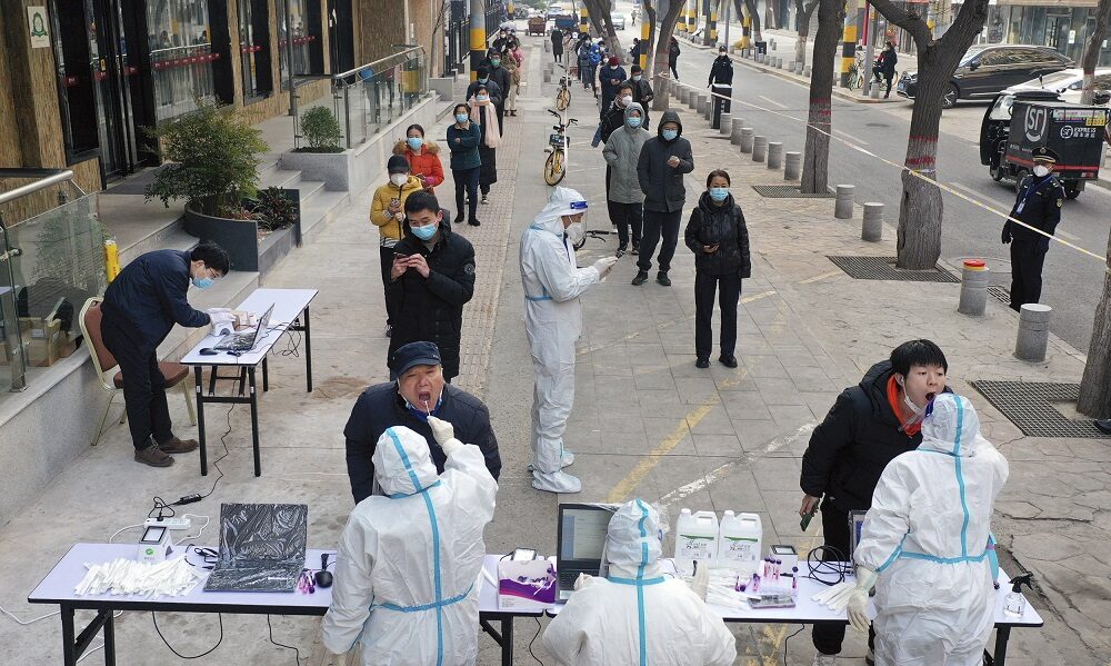Click to enlarge covid testing china