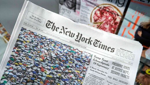 New York times front page