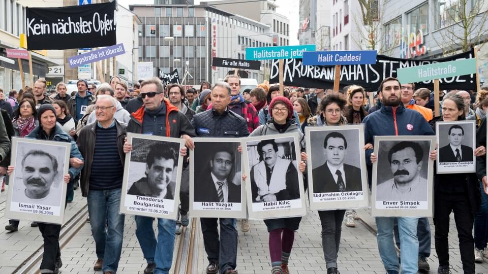 trial murders immigrants far right germany protest