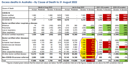 excess deaths australia