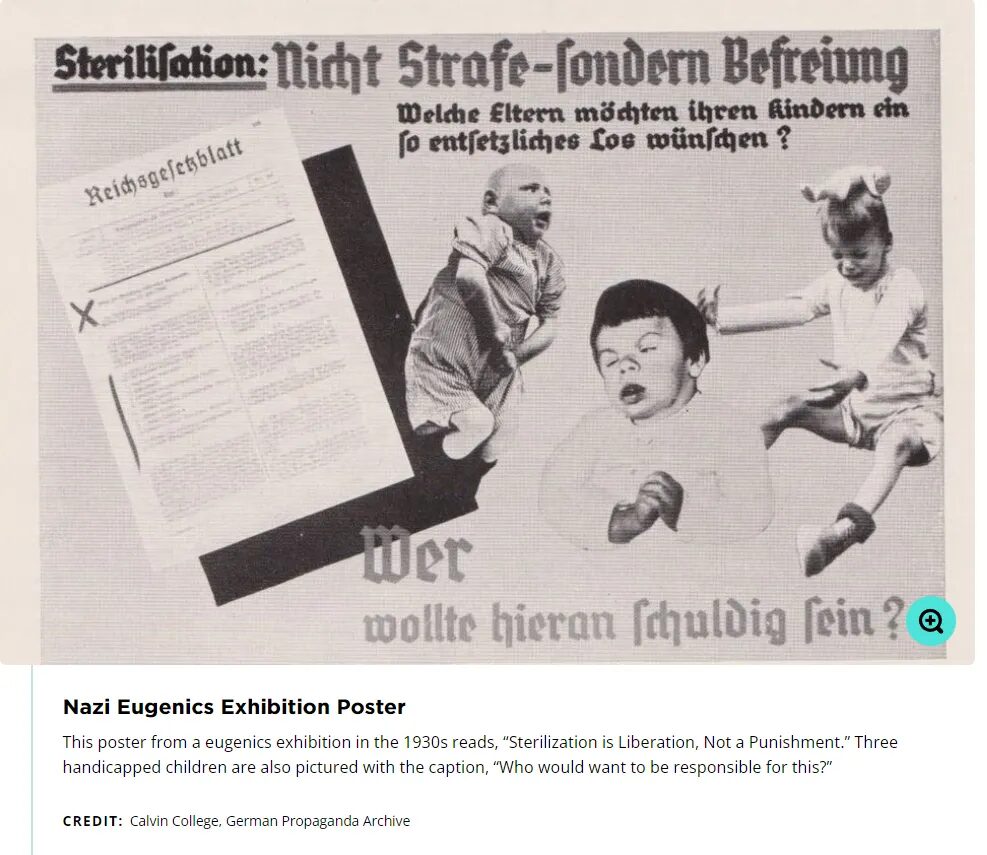 Click to enlarge Nazi Eugenics Exhibition Poster