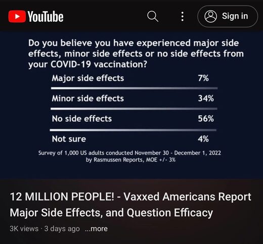 COvid-19 vaccine side effects statistics