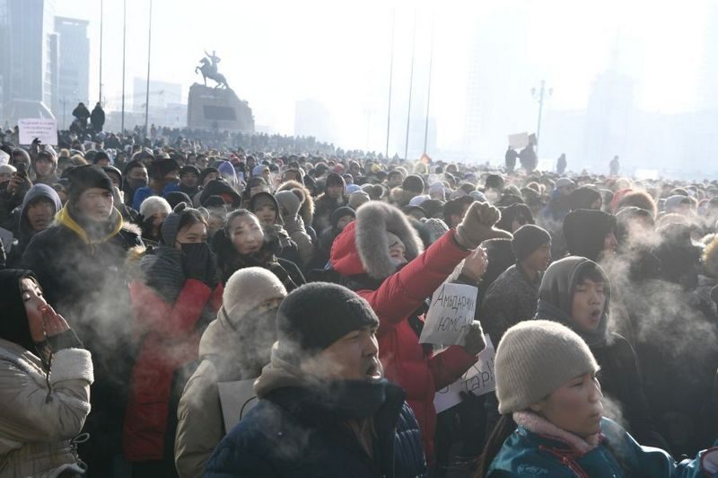 Mongolian Protesters