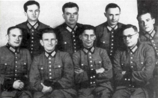 Click to enlarge Ukrainian Nazi Schutzmannschaft Battalion 201 with Roman Shukhevych