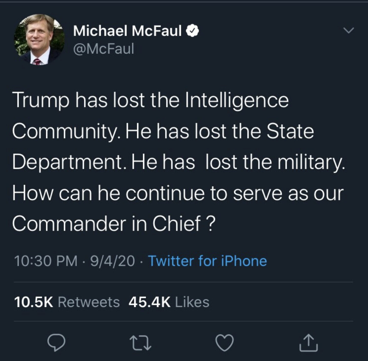 Michael McFaul Tweet