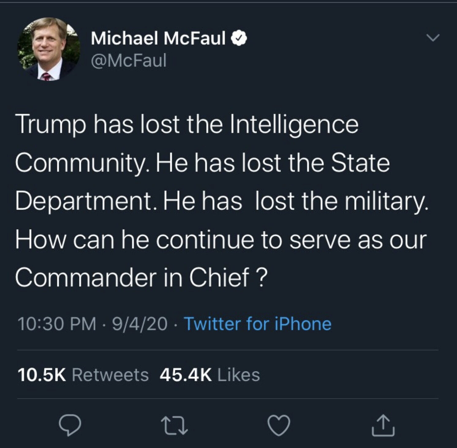 Click to enlarge Michael McFaul Tweet