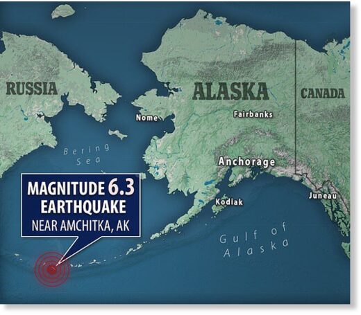 The earthquake struck near the Rat Islands