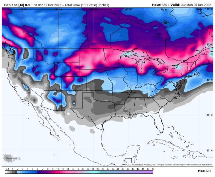 Click to enlarge heavy snow forecast great plains northeast US