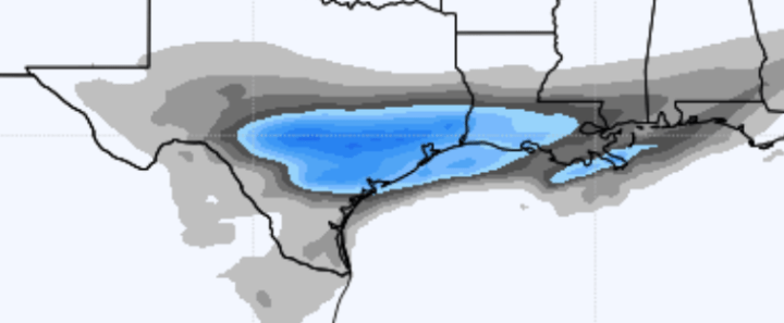 Click to enlarge heavy snow forecase I-10 texas louisiana december 2022
