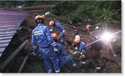 Malaysian rescuers search for survivors after