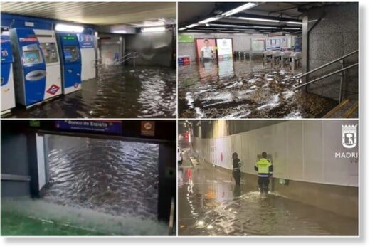 Click to enlarge Madrid residents have filmed hundreds of