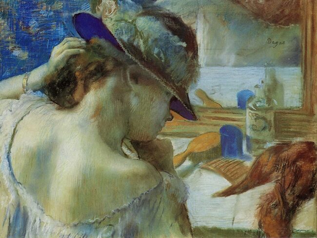 Click to enlarge Edgar Degas In front of the mirror 1889