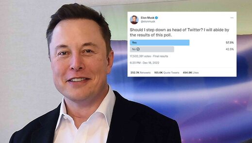 elon musk twitter pole step down CEO