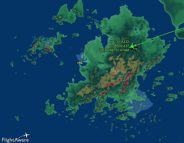 Click to enlarge HAL35 in the storm radar