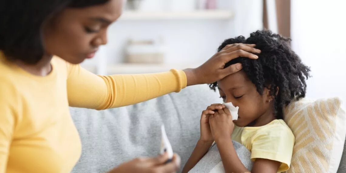 sick kid stock image