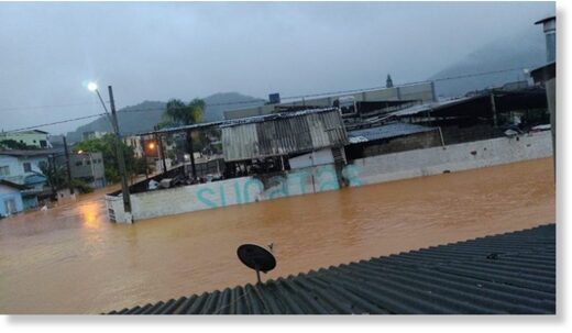 Floods in Camboriú, Santa Catarina, Brazil,